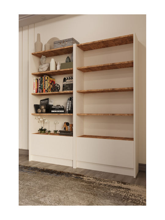 Bibliothek Atlanticα Beige 65x25x150cm