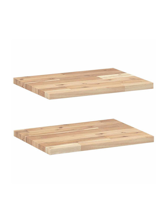 Βιβλιοθήκες Μασίφ Ξύλο Ακακίας (2τμχ) 40x30x2εκ.