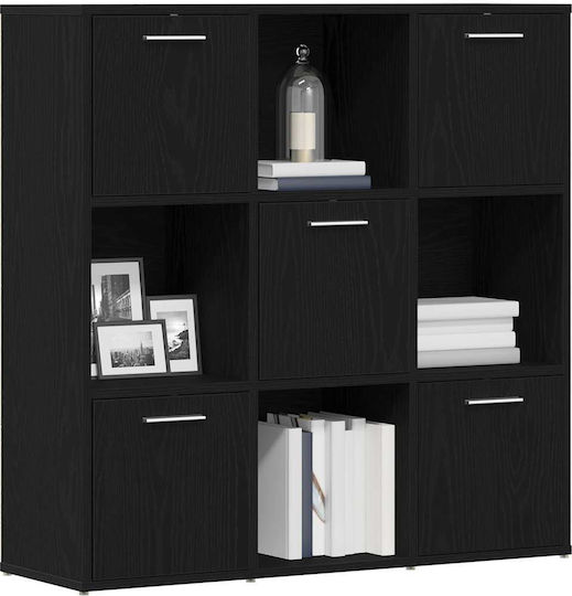 Етажерка Черен Дъб 90x28x90 см