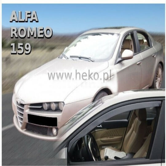 Heko Set of Windbreakers Front Car Dark Fime for Alfa Romeo Spider / 4C / Alfetta / 8C / Brera 2pcs