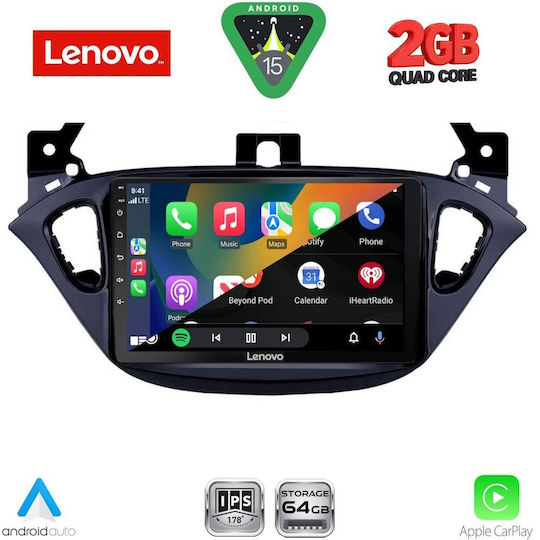 Lenovo Автомобилна Аудио Система за Opel Adam / Corsa 2014-2019 (Bluetooth/USB/WiFi/GPS/Apple CarPlay/Android Auto) с Touch Screen 9"
