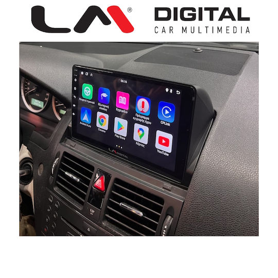 LM Digital Ηχοσύστημα Αυτοκινήτου για Mercedes-Benz C Class 2007>2011 (Bluetooth/USB/WiFi/GPS/Apple-Carplay/Android-Auto)