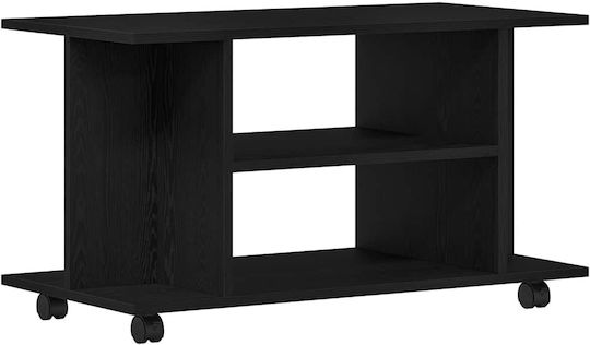 Dulap TV De Podea Negru 80x40x45 cm