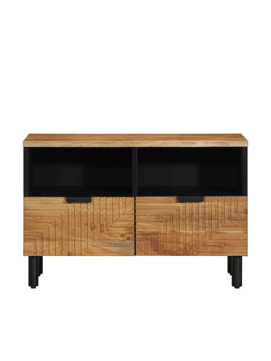 TV Stand Metal & Solid Acacia Wood L70xW33xH46cm