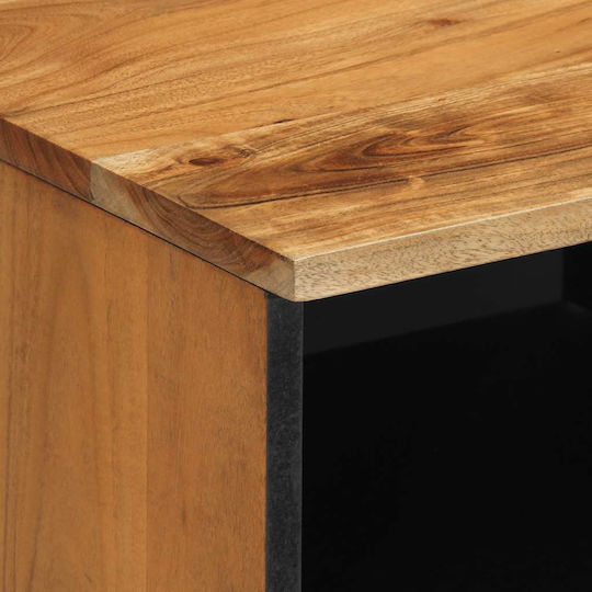 TV Stand Metal & Solid Acacia Wood L70xW33xH46cm