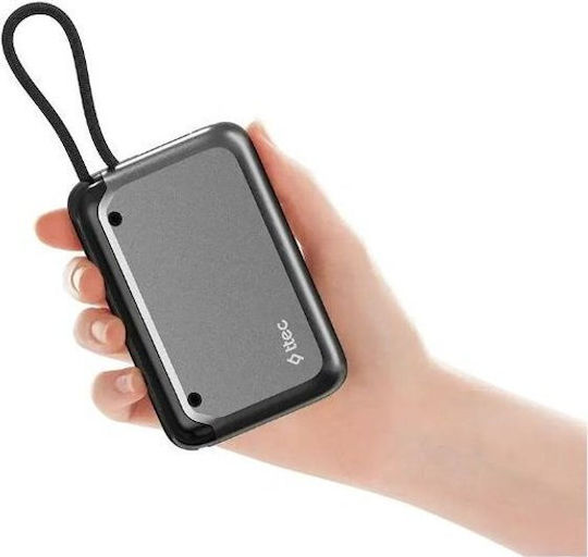 TTEC ReCharger LCD Power Bank 10000mAh 30W with USB-C Power Delivery / Quick Charge Grey