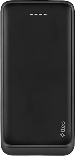 TTEC ReCharger Power Bank 10000mAh με 2 Θύρες USB-A και Θύρα USB-C Μαύρο