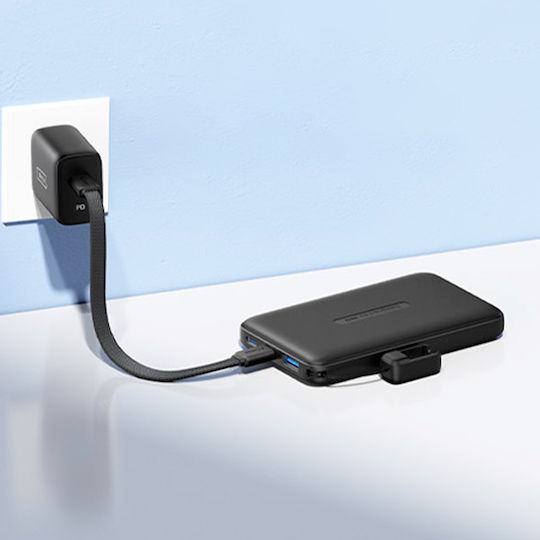 Iniu Pocket Neo Power Bank 10000mAh με Θύρα USB-A και 2 Θύρες USB-C Μαύρο