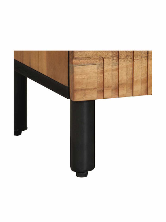 TV Stand Metal & Solid Acacia Wood L70xW33xH46cm