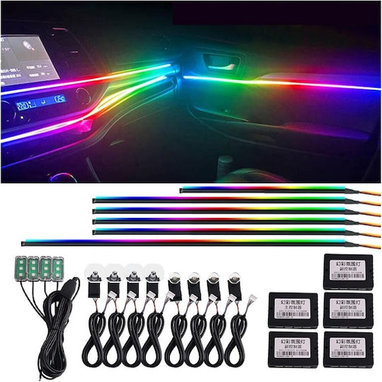 Atmospheric Interior Car Lights RGB LED 18 1 HW-0412