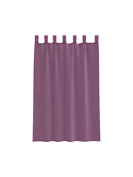 vidaXL Set Curtains Window with Tab Tops Purple 140x175cm