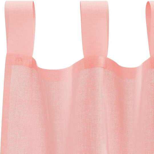 vidaXL Set Perdele Fereastră Cu Bretele Voile Roz 140x175cm