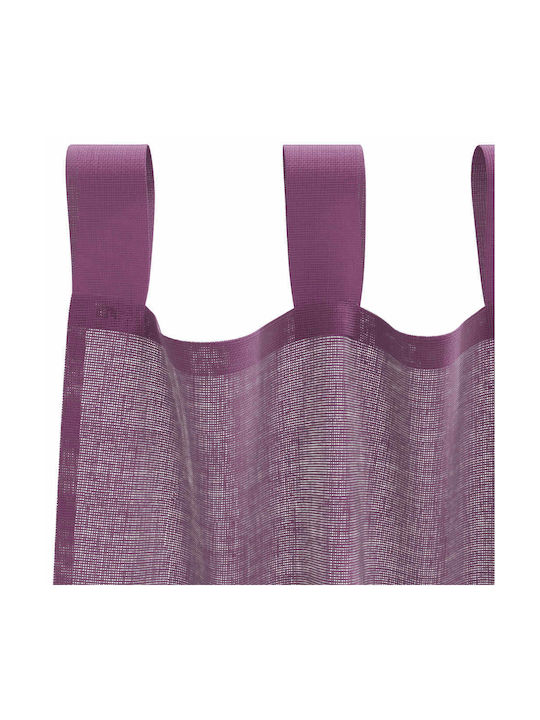vidaXL Set Curtains Window with Tab Tops Purple 140x175cm