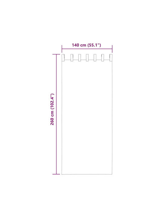 vidaXL vidaXL Set Vorhänge mit Oberer Registerkarte Lila 140x260cm