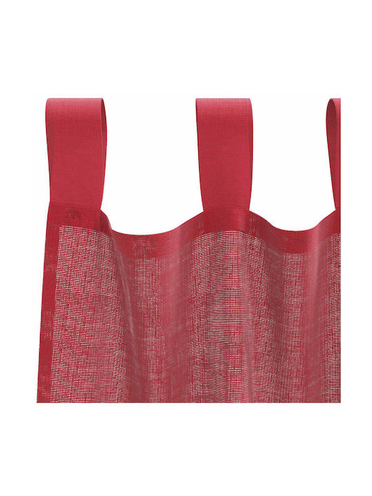 vidaXL Set Curtains Window With Tab Top Wine Red 140x175cm