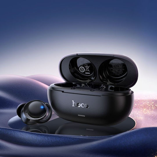 Hoco EW207 In-ear Bluetooth Handsfree Ακουστικά με Θήκη Φόρτισης Μαύρα