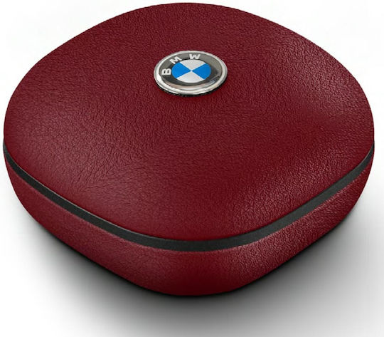 BMW Leder Metall Logo In-Ear Bluetooth Kopfhörer Mit Ladekoffer Rote