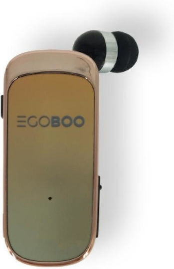 Egoboo Clip+go In-ear Bluetooth Handsfree Ακουστικά Χρυσά