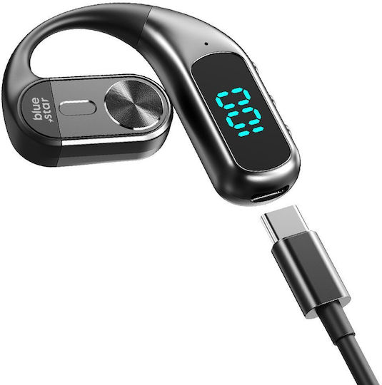 Blue Star Hook In-Ear Bluetooth Kopfhörer Ακουσgerät Schwarz
