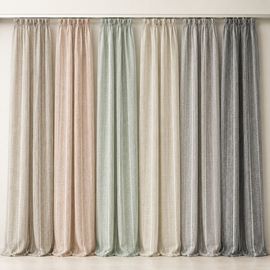 My Home Luxury Vorhang mit Bleistiftfalten Grau 280x270cm