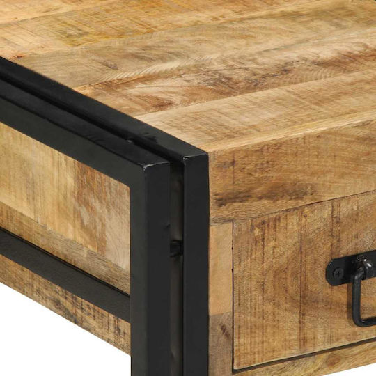 Bedside Tables Made of Solid Wood and Glass Brown 2 Pieces 40x40x50cm