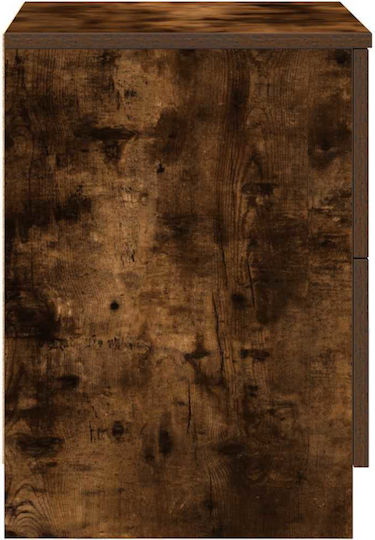 Κομοδίνα Ξύλινα Καφέ 2τμχ 40x36x50cm