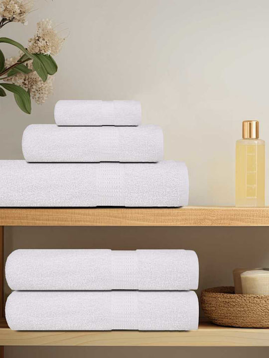 vidaXL Bath Towel Set 4pcs 30x50cm White