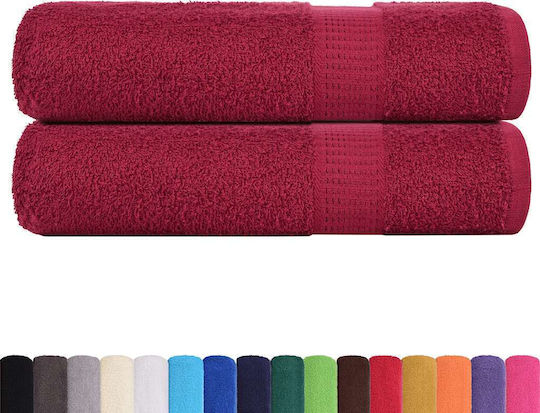 vidaXL Handtuch-Set 2 Stück Bordeaux Gewicht 360gr/m² vidaXL Handtuch-Set 2 Stück Bordeaux Gewicht 360gr/m²
