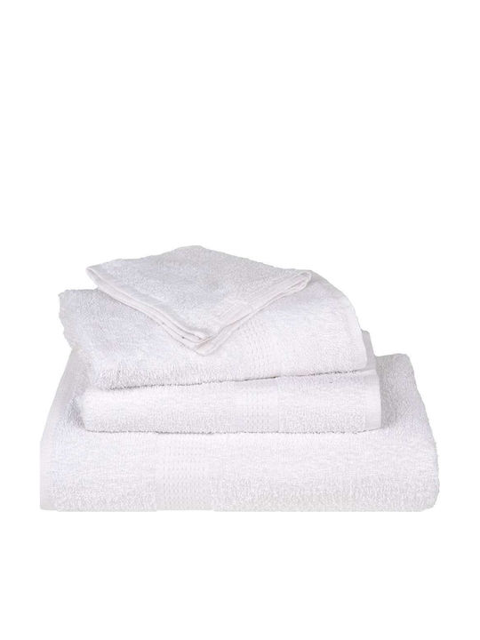 vidaXL Bath Towel Set 4pcs 30x50cm White