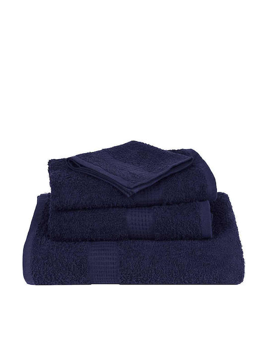 vidaXL Bath Towel Set 4pcs Dark Blue