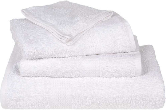 vidaXL Bath Towels Set 2 pcs White Weight 360gsm