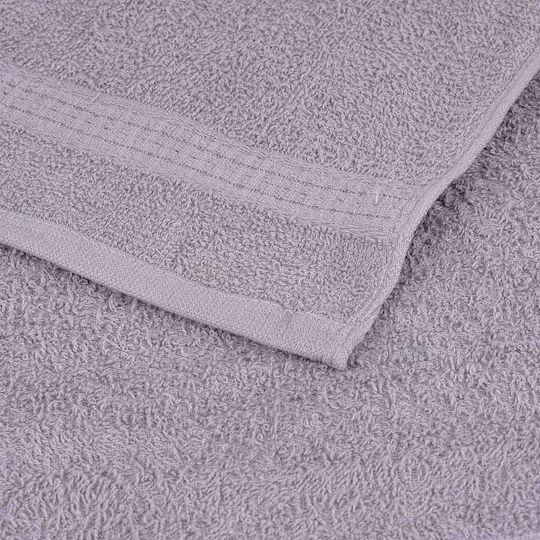 vidaXL Bath Towel Set 2 pcs Grey Weight 360gsm