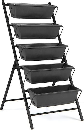 Costway Planter Box Metalic Negru