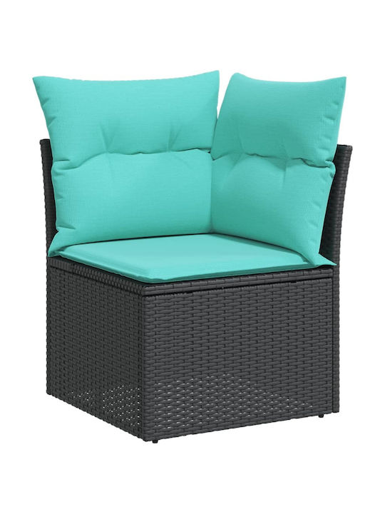 Garden & Outdoor Furniture Sets Living Room Set 6 Pieces Black with Pillows