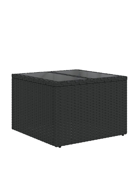 Set Cameră De Zi Pentru Exterior 6 Piese Negru Cu Perne