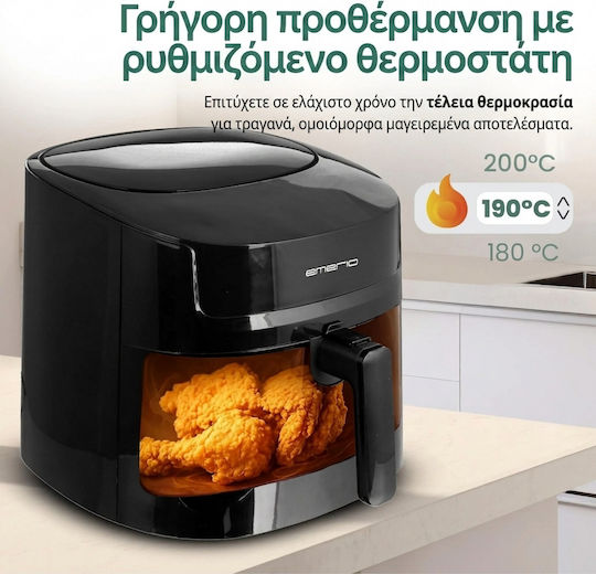Emerio Air Fryer 7.2lt Μαύρο AF-129622.1