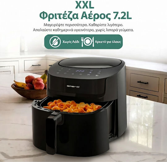 Emerio Air Fryer 7.2lt Μαύρο AF-129622.1