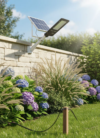 Factory Street Solar Light 200W Cold White 6500K with Photocell and Remote Control IP65