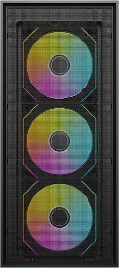 Krux Vox Gaming Carcasă PC Middle Tower cu Panou Lateral și Iluminare ARGB Neagră