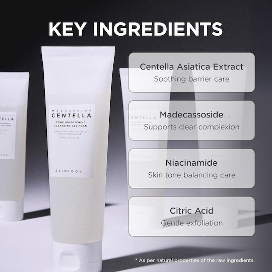 Skin1004 Madagascar Centella Tone Brightening Gel Καθαρισμού Προσώπου 125ml