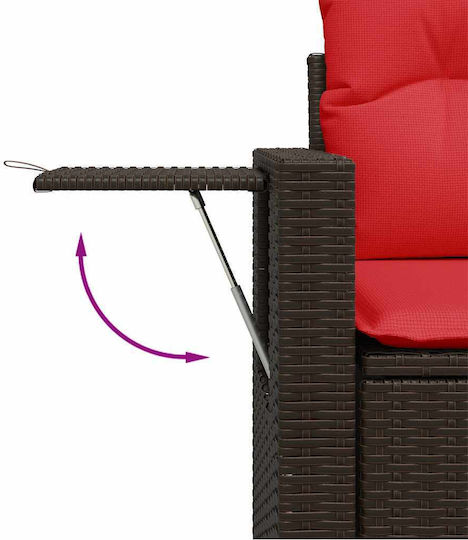 Garten- und Outdoor-Möbelsets 7 Stück Braune mit Kissen