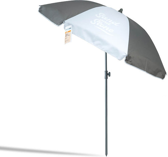 Sand & Stone Folding Beach Umbrella Diameter 1.6m Gray