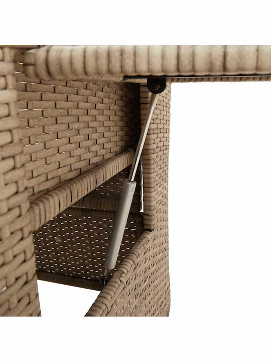 Fotoliu De Exterior Din Rattan Bej Cu Pernă