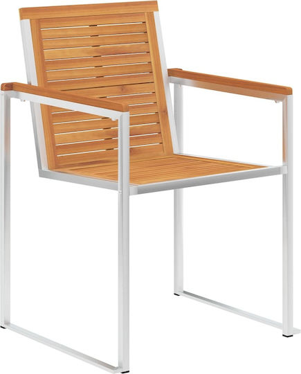 Scaun De Exterior Din Lemn Scaune De Grădină Cu Pernă 6 Bucăți 60x56x85 Cm