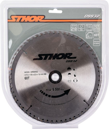 Sthor Disc De Tăiere Lemn 210mm