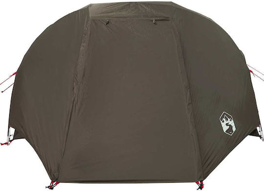 vidaXL Fishing Tent Brown for 3 People