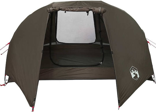 vidaXL Fishing Tent Brown for 3 People