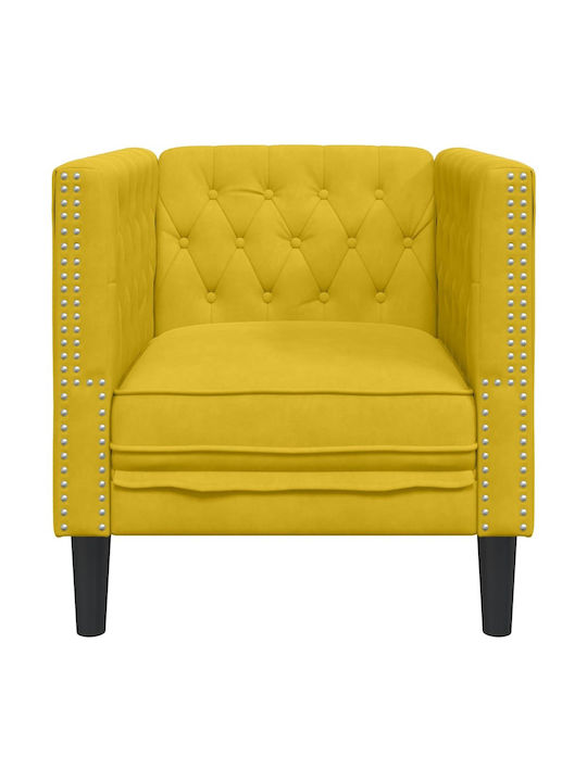 Sessel Aus Samt Gelb 71x74.5x70.5cm