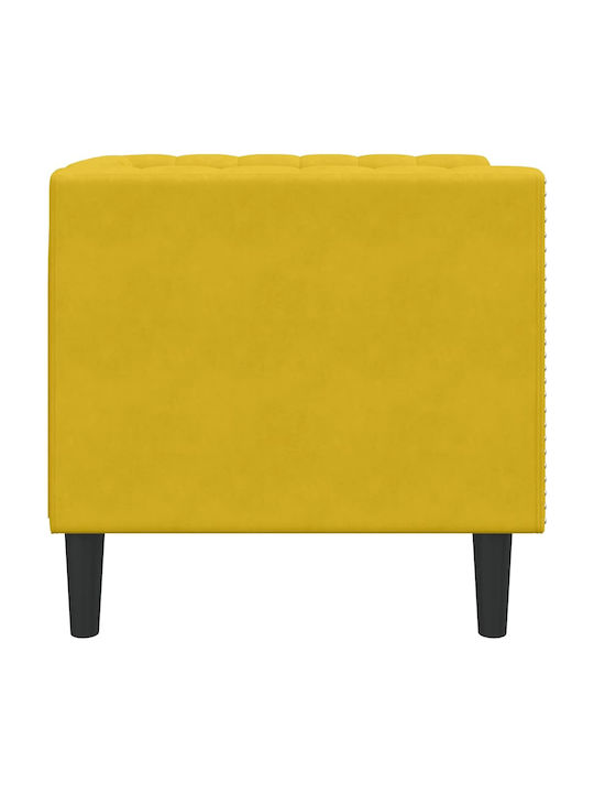 Sessel Aus Samt Gelb 71x74.5x70.5cm