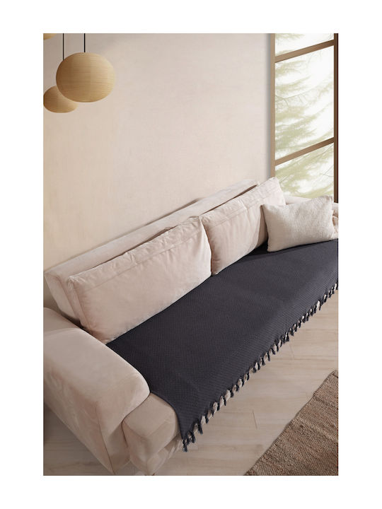 SteweHome Ριχτάρι Πολυθρόνας Πλεκτό 115x201εκ. Γκρι